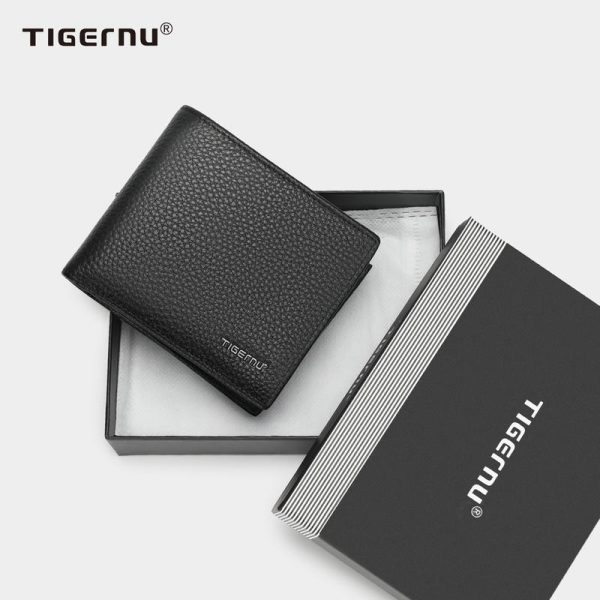 Dompet Pendek Lelaki, Kulit Lembu, Berkualiti Tinggi, Tigernu, 8002, Pilihan Hadiah Pertama, Sesuai untuk Ayah / Teman Lelaki, Dompet, Hadiah
