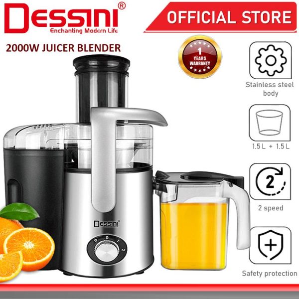 DESSINI ITALY Electric Citrus Fruit Juicer Squeezer Blender Grinder Chopper Mixer Miller Extractor Smoothie Pengisar