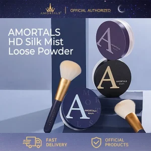AMORTALS Korea Loose Powder Oil Control Silk Honey Setting Powder Waterproof Serbuk Longgar Bedak Tetapan Solek Hd Silk Mist Kalis Air Kawalan Minyak Berkekalan Makeup Skin Tone