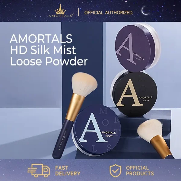 AMORTALS Korea Loose Powder Oil Control Silk Honey Setting Powder Waterproof Serbuk Longgar Bedak Tetapan Solek Hd Silk Mist Kalis Air Kawalan Minyak Berkekalan Makeup Skin Tone