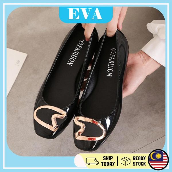 READY STOCK EVA Women Casual Flat Shoes Office Kasual Wear Wanita Kasut Perempuan Fashion