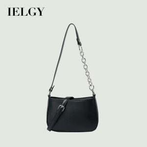 Beg Bahu Kulit PU Berzip, Gaya Korea Klasik, Fesyen, Untuk Wanita, IELGY Bags Selempang