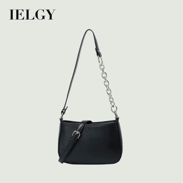 Beg Bahu Kulit PU Berzip, Gaya Korea Klasik, Fesyen, Untuk Wanita, IELGY Bags Selempang