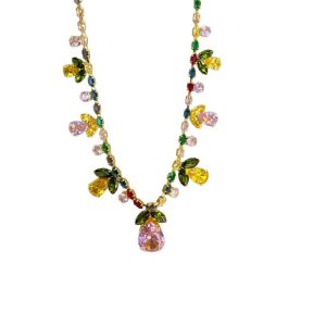 [Permata]Kalung Peluh Musim Panas dan Tanglung Tahan Kotor Loket kristal Kalung Cantik Hypoallergenic untuk Wanita Perhiasan bergaya dan serba boleh carnelian bracelet