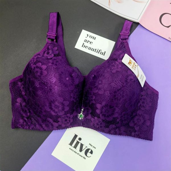 Bra Plus Size Wired Bra CD Full Coverage T-Shirt Bra Floral Lace 38-44CD Baju Dalam Wanita Berdawai Underwear
