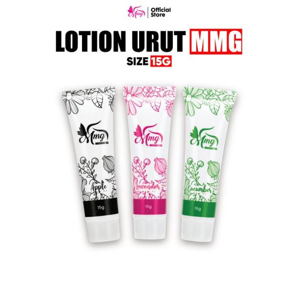 Borong Minyak Urut Moden MMG Aromatherapy Massage Gel Lavender Apple Ginger Bidara Cucumber - Organic Massage Oil Body Care - Bebas Alkohol Organik Minyak Badan & Urut Wangi Beige