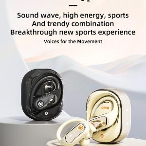 Alat Dengar Bluetooth, Jeep128, Wayarles, Atas Telinga, Kualiti Bunyi Tinggi, Hayat Bateri Ultra-Panjang, Teknologi Pengurangan Bunyi, Sesuai untuk Sukan Audio Earphones Mic Amplifier Wireless