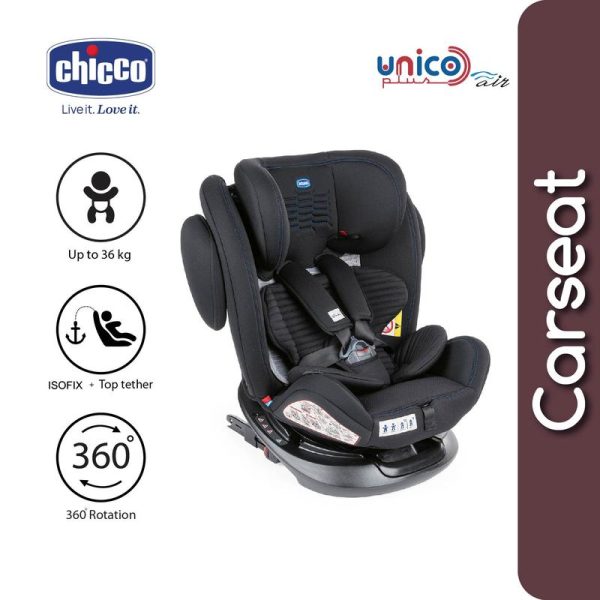 Chicco Unico Plus Air 360 Spin Isofix Baby Car Seat -Black
