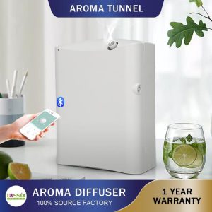 Humidifiers Penyebar Minyak Pati WIFI Pintar, TEROWONG AROMA, Kapasiti 500ML, 4000sqft, Pelembap Udara, Sesuai untuk Rumah dan Hotel, Mesin Aromaterapi Bluetooth Lampu