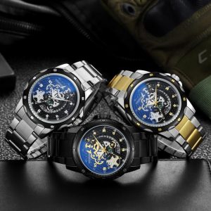 [100% Original] PESIRM 2025 New men's 30M water-resistant watches, man waterproof luxury wrist watch，blue light colorful Hollowed-out quartz Couple watches, luminous date function