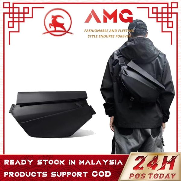AMG High Quality Chest Bag Waterproof Man Crossbody Sling Bag Rider Men Premium Shoulder Bag Beg Silang Lelaki