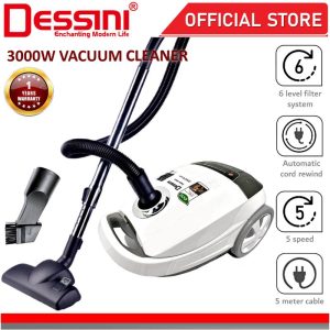 DESSINI ITALY Vacuum Cleaner Dust Collector Mop Sweeping Brushing Cleaning Floor Suction Penyedut Habuk Vakum (3000W)