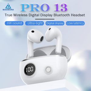 Pro13 Bluetooth 5.0 Earphone TWS Fingerprint Touch Portable Earphones HiFI Stereo In-Ear Earbuds Calling Wireless Earphone Audio Connect