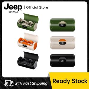Fon Telinga Klip Telinga Bluetooth 5.4, Jeep JP EC003, Fon Telinga Klip Telinga Terbuka dengan Mikrofon, Fon Telinga Bluetooth Wayarles Mini, Sesuai untuk Berlari, Sukan dan Gim, Serasi dengan USB-C, Serasi dengan Android dan IOS