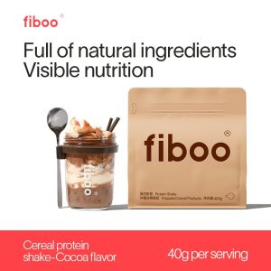 Fiboo Serbuk Protein Whey Perisa Oatmeal Halal Coklat Untuk Wanita 280g/400g