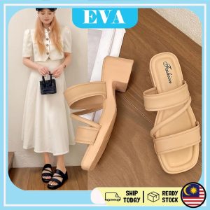 READY STOCK EVA Thick Women Heel Sandal Kasut Perempuan Kasut Wanita Casual Wedges Flip