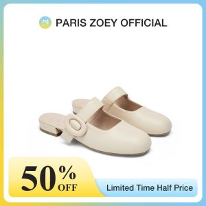 （Ramadan Express Delivery Normal）Paris Zoey Kasut Mules Wanita Separuh Selipar Lembut dan Serbaguna Shoe Women boston sandal PZX2224208