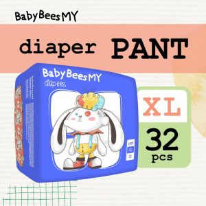 BabyBeesMY Diapers SUPER Comfortable Pull-up Pants - Leak-proof baby diaper pants XL 32pcs baby bees pempers