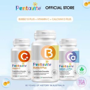 【For Sport】(Bubbly B, Vitamin C, Calcium D Plus)Pentavite Vitamin Set - 3/6 Bottles, Chewable Tablets 90/180 pcs