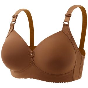 Bra Plus Size Full Cup Wireless Full Coverage 36-46 Cup BC Adjustable Strap Smooth Material Plain Design Bras Women Baju Dalam Wanita Tanpa Dawai