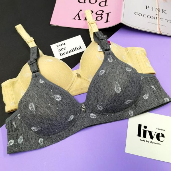 Wireless Cotton Bra BC Cup Full Coverage Bra Women 36-44 Baju Dalam Wanita Tanpa Dawai Underwear