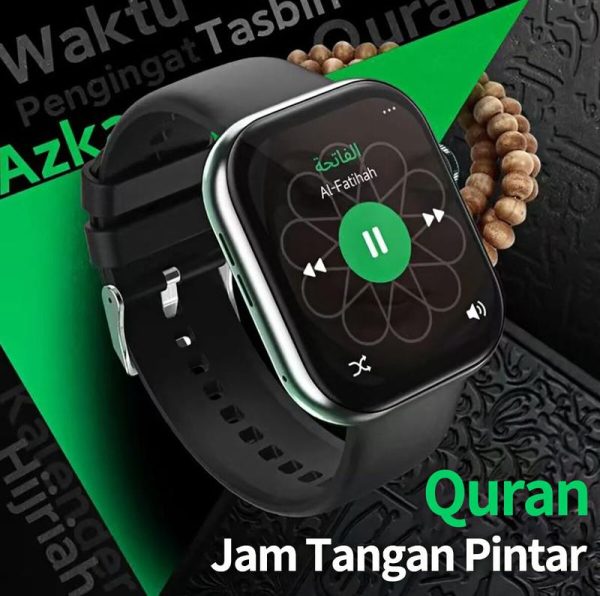 Vmex brand，Quran Smart Watch, 2.1 inches, Prayer Reminder, Quran, Rosary, Worship Direction, Custom Wallpaper, Heart Rate Monitor, Sleep, Exercise, Bluetooth Calling, Social Software, AI Assistant, Wrist Life Waterproof, 3 Straps, Multifunctional Watch.