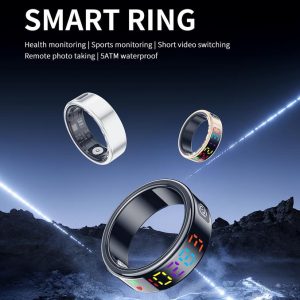 Cincin Pintar, PEJE, R01, Kalis Air IP68, Pemantauan Pergerakan, Pemantauan Kesihatan, Kawalan Foto, Jangka Hayat yang Panjang, Operasi Goncang