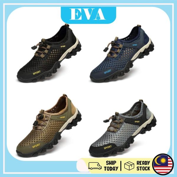 READY STOCK EVA Shoes Hiking Trekking Mendaki Waterproof Camping Rafting Fishing Kasut Lelaki Man Low Tops Sneakers Men