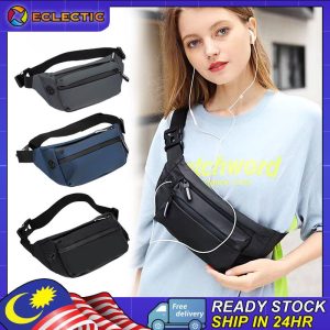 Waist Bag Waterproof Pouch Bag Men Push Beg lelaki Chest Bag Sports Fashion Bag Lelaki Porch Bag Large Capacity