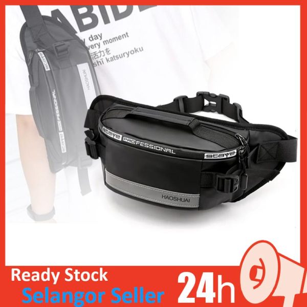 New Cross body Bag Men Sling Bag Waterproof Nylon Beg Silang Lelaki Chest Bag Pouch Bag Man Suitable for short travel