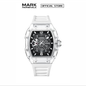 【100% Authentic】Jam Tangan Mekanikal Lelaki, jenama MARK FAIRWHALE, Fesyen dan Trendi, Mampu Milik dan Mewah, Jam Tangan Berbentuk Baldi, Kalis Air, Berkilau, dengan Kalendar, FW-6810 Watches