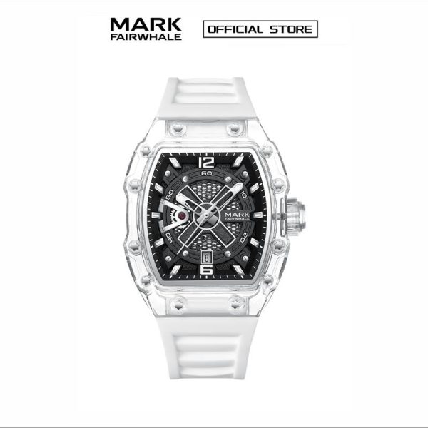 【100% Authentic】Jam Tangan Mekanikal Lelaki, jenama MARK FAIRWHALE, Fesyen dan Trendi, Mampu Milik dan Mewah, Jam Tangan Berbentuk Baldi, Kalis Air, Berkilau, dengan Kalendar, FW-6810 Watches