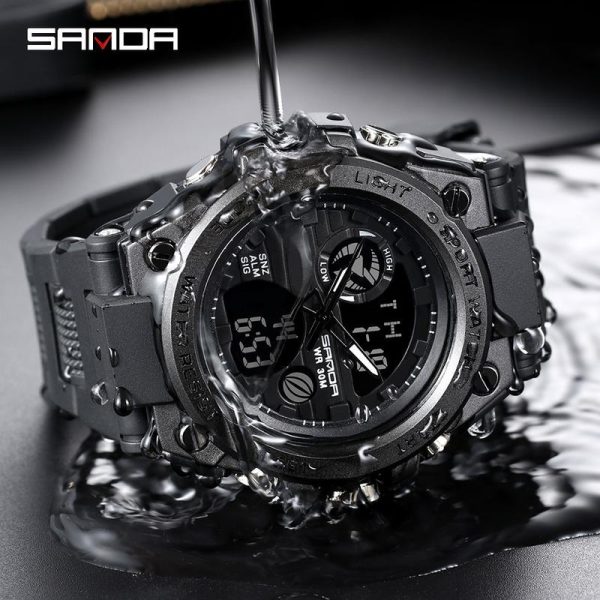 Jam Tangan SANDA 739, AW24, Untuk Lelaki, Kalis Air, Jam Tangan Sukan, Jam Tangan Analog-Digital