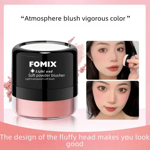 Pemerah Pipi, FOMIX, Ringan dan Lembut, Pemerah Pipi Kusyen Udara Malas Kepala Cendawan, Kontur Berkilat Tinggi, Semua-dalam-Satu, Krim Serbuk Rouge Kabus Lembut Kecantikan Makeup