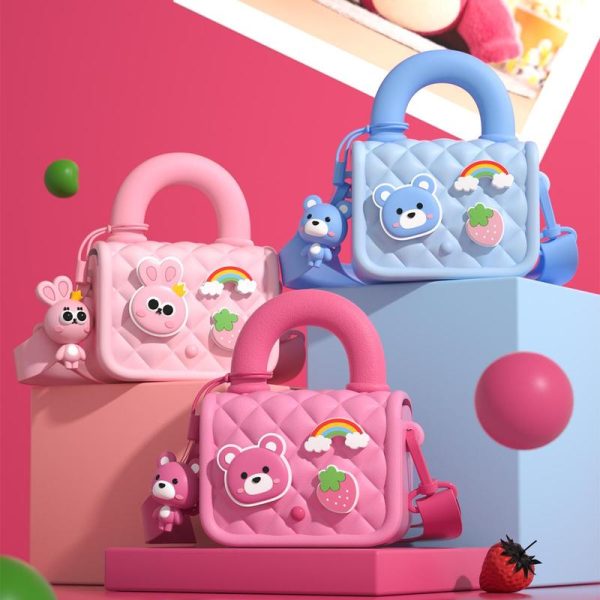 Beg Silang Puteri Dopamin, KOOOL, Untuk Kanak-kanak, Dompet Bahu Mini Trend 2025, dengan Poket Syiling, Aksesori Pakaian Comel Uniseks, Sesuai untuk Kanak-kanak Perempuan dan Lelaki, Beg Tangan + Pek Pinggang