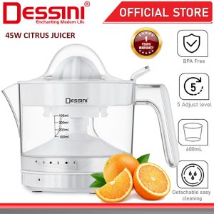 DESSINI ITALY 400mL Electric Citrus Orange Lime Grapefruit Lemon Squeezer Juicer Pulp Control Juice Maker Extractor