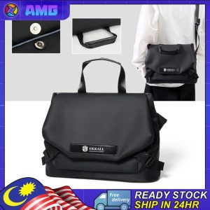 AMG black large capacity crossbody multiple compartments bag waterproof wear resistant