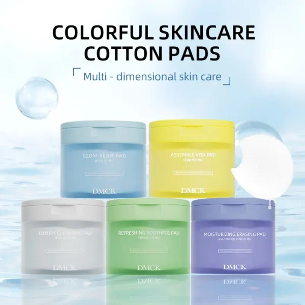 Pad Kapas Penjagaan Zonal Lima Warna, DMCK, Pengelupasan, Menghidrat, Mencerahkan, Anti Kedutan, Formula Salun Profesional Korea, Sesuai untuk Kulit Sensitif, Ejen Rasmi DMCK