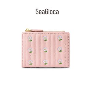 Dompet Potongan, Gaya Korea Baru, My, SeaGloca, Bersulam, Comel dan Ringkas, Lipat Bio, Untuk Wanita, No.1371 Stok Tempatan Selempang