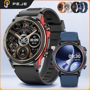 Jam Tangan Pintar, PEJE Z136, Paparan AMOLED 1.43-inci, Kalis Air IP68, Fungsi Solat Muslim, Dail DIY, Mod Pelbagai Sukan, Mesej Tolak, Panggilan Telefon, Jam Tangan Pintar Pintar 3