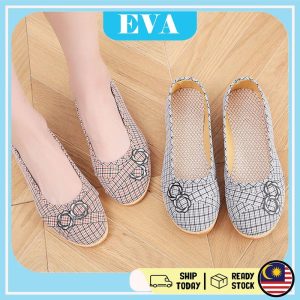 READY STOCK EVA Women Flat Shoes Simple Style Kasut Perempuan Kasut Comfortable Lightweight Casual Flats Wanita