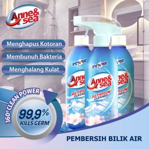 Pencuci bilik mandi khas Anne & Sea 480ML sesuai untuk singki, paip, cermin, lantai, bilik mandi, pancuran mandian, menanggalkan sisik, mencegah cendawan. Menghapuskan bakteria