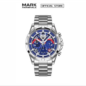 【100% Authentic】Jam Tangan Kuarza Lelaki, Mark Fairwhale, Fesyen, Perniagaan dan Sukan, Berkilau, Kalis Air, Pelbagai fungsi, dengan Chronograph, 5440 Watches