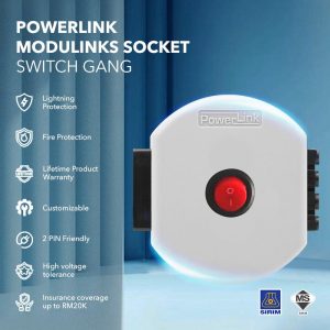 Powerlink Official Modulinks socket - Switch Gang