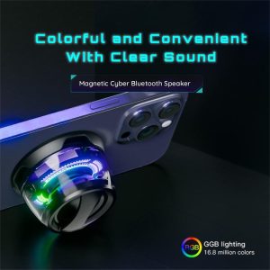 Magnetic Bluetooth Speaker RGB Mini Portable Speakers Phone Holder Ring Wireless TWS Stereo 3D Clear Sound Audio