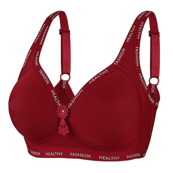Bras Women No Wire 38-44 BC Cup Full Coverage Wireless Bra Nylon Ice Silk Material Bra Full Cup Baju Dalam Wanita Tanpa Wayar