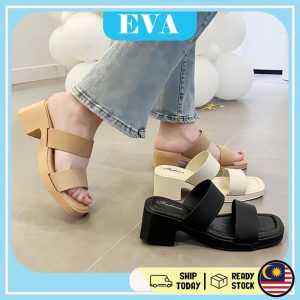 READY STOCK EVA Thick Women Shoes Sandal Kasut Heel Wanita Casual Wedges Flip Perempuan