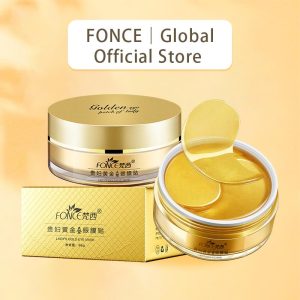 FONCE Gold Collagen Eye Mask Hyaluronic Acid Moisturizing Eye Patches for Dark Circles, Eye Bags, Fine Lines (60 Pairs)