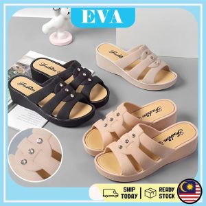 READY STOCK EVA Wedge Women Sandal Kasut Perempuan Wanita High Heels Shoes
