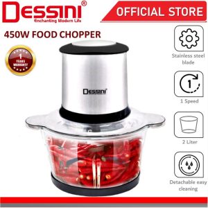 DESSINI ITALY Capsule Cutter Spin Chopper Blender Grinder Mixer Mincer Masher Shredder Juicer Pengisar Pengadun (2L)